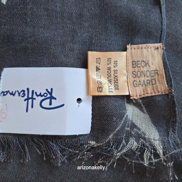 NWT Beck Sondergaard Wool/Silk Sparrow Scarf LIghtweight Bird - Picture 3 of 11